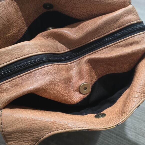 Anuschka Butterfly Bamboo Hand Painted Leather Purse Crossbody Shoulder Bag - Picture 5 of 12